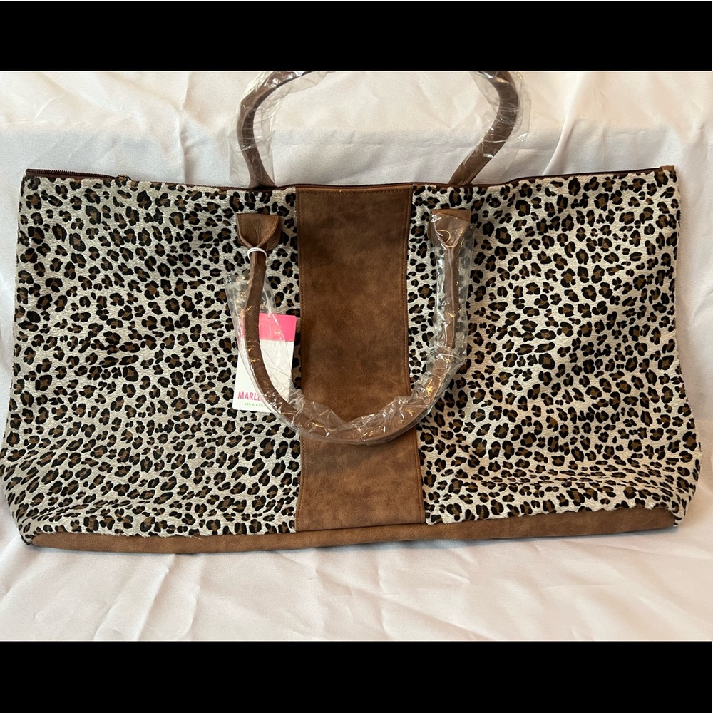 NWT Leopard Weekender Bag